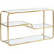 Silvia 52 X 17 inch Clear / Gold Console Table